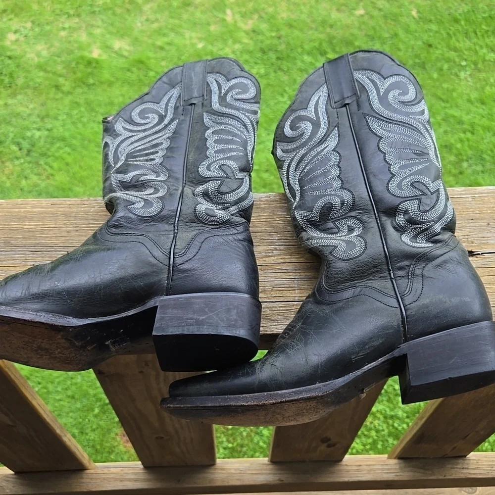 J.B. Dillon Black Womens Genuine Goat Leather Boots 6.5 B - Picture 6 of 8